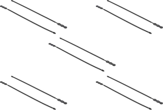 Picture of Delock Beaded Cable Tie reusable L 310 x W 4.5 mm black 10 pieces