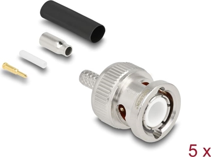 Picture of Delock BNC plug for crimping RG-174 / RG-316 with matching shrink tube