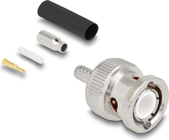 Picture of Delock BNC plug for crimping RG-174 / RG-316 with matching shrink tube