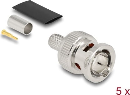 Picture of Delock BNC plug for crimping RG59 with matching shrink tube