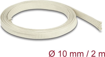 Picture of Delock Braided Sleeve made of nomex fibers 2 m x 10 mm white