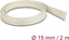 Attēls no Delock Braided Sleeve made of nomex fibers 2 m x 15 mm white