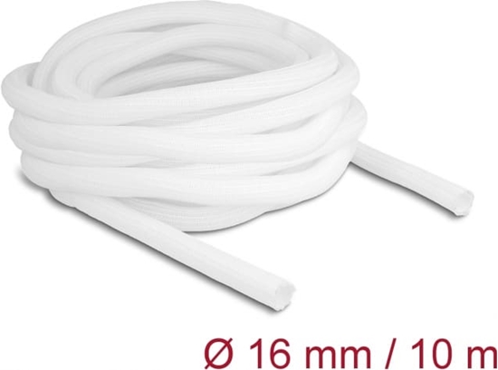 Picture of Delock Braided Sleeve self-closing 10 m x 16 mm white