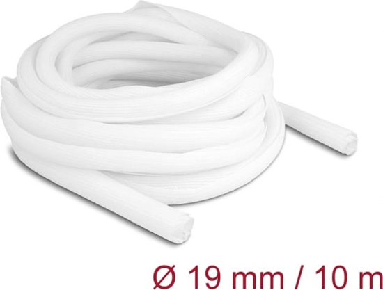Picture of Delock Braided Sleeve self-closing 10 m x 19 mm white
