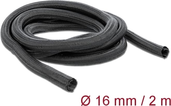 Изображение Delock Braided Sleeve self-closing 2 m x 16 mm black