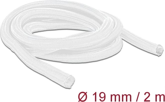 Изображение Delock Braided Sleeve self-closing 2 m x 19 mm white