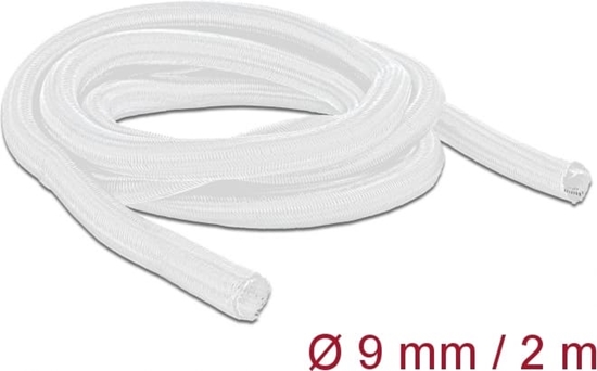 Изображение Delock Braided Sleeve self-closing 2 m x 9 mm white