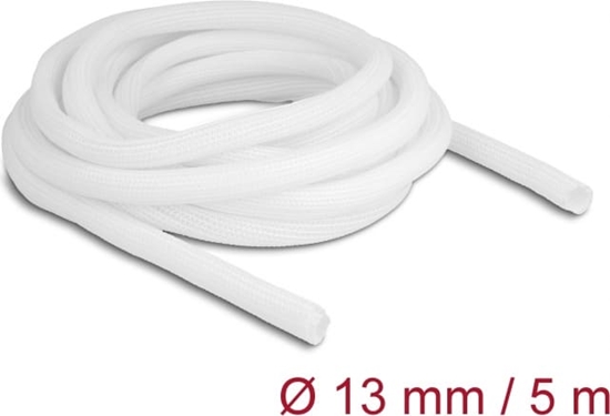 Изображение Delock Braided Sleeve self-closing 5 m x 13 mm white