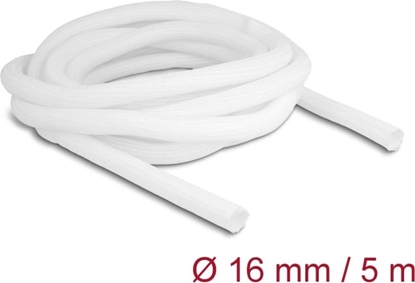 Изображение Delock Braided Sleeve self-closing 5 m x 16 mm white
