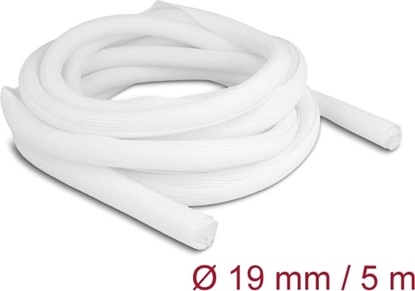 Изображение Delock Braided Sleeve self-closing 5 m x 19 mm white