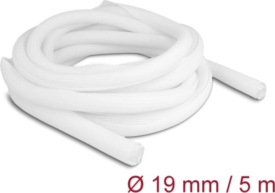 Изображение Delock Braided Sleeve self-closing 5 m x 19 mm white