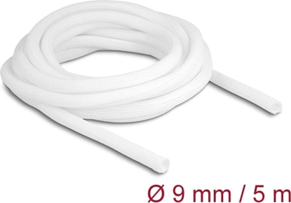 Изображение Delock Braided Sleeve self-closing 5 m x 9 mm white