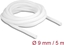 Attēls no Delock Braided Sleeve self-closing 5 m x 9 mm white