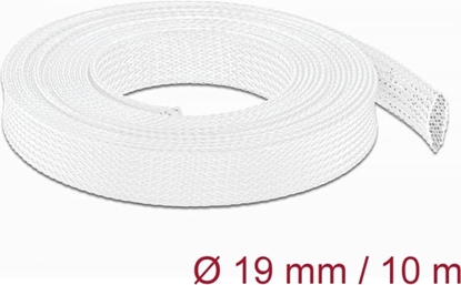 Изображение Delock Braided Sleeve stretchable 10 m x 19 mm white