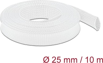 Изображение Delock Braided Sleeve stretchable 10 m x 25 mm white