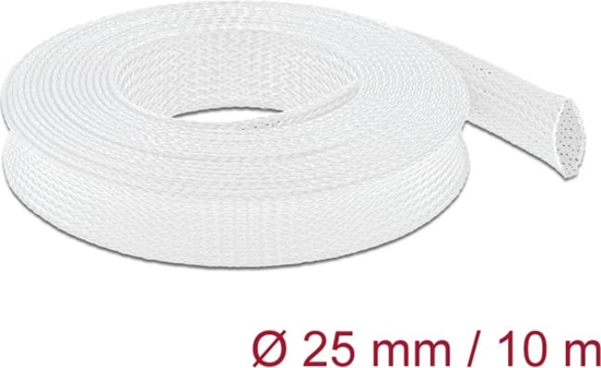 Изображение Delock Braided Sleeve stretchable 10 m x 25 mm white