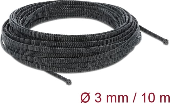 Изображение Delock Braided Sleeve stretchable 10 m x 3 mm black