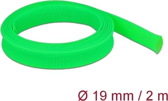 Изображение Delock Braided Sleeve stretchable 2 m x 19 mm green