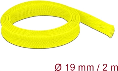 Изображение Delock Braided Sleeve stretchable 2 m x 19 mm yellow