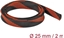 Изображение Delock Braided Sleeve stretchable 2 m x 25 mm black-red