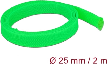 Изображение Delock Braided Sleeve stretchable 2 m x 25 mm green