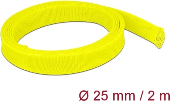 Изображение Delock Braided Sleeve stretchable 2 m x 25 mm yellow