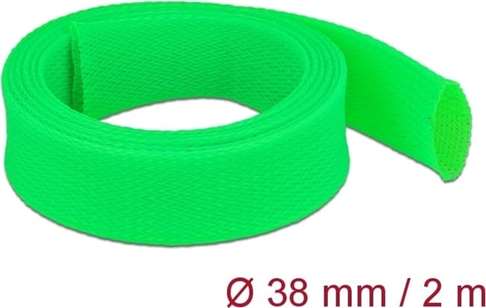 Изображение Delock Braided Sleeve stretchable 2 m x 38 mm green