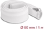 Изображение Delock Braided Sleeve with zip fastener heat-resistant 1 m x 50 mm white