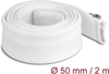 Picture of Delock Braided Sleeve with zip fastener heat-resistant 2 m x 50 mm white