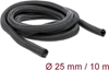 Picture of Delock Braided Sleeving self-closing 10 m x 25 mm black