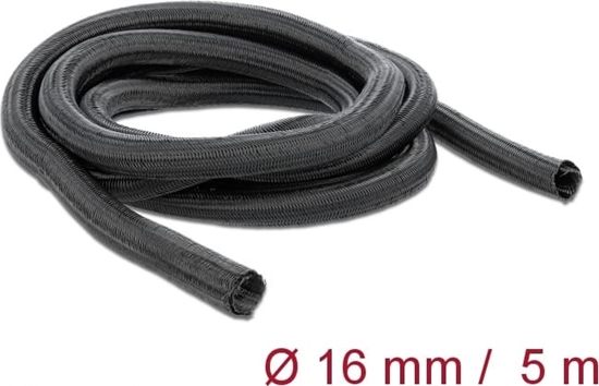 Picture of Delock Braided Sleeving self-closing 5 m x 16 mm black