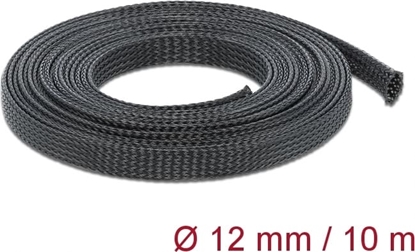 Изображение Delock Braided Sleeving stretchable 10 m x 12 mm black