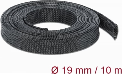 Изображение Delock Braided Sleeving stretchable 10 m x 19 mm black