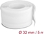Picture of Delock Braided Sleeving with Hook-and-Loop Fastener 5 m x 32 mm white