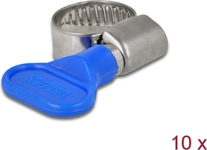 Picture of Delock Butterfly Hose Clamp 10 - 16 mm 10 pieces blue