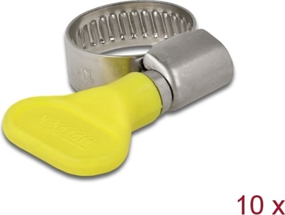 Picture of Delock Butterfly Hose Clamp 13 - 19 mm 10 pieces yellow