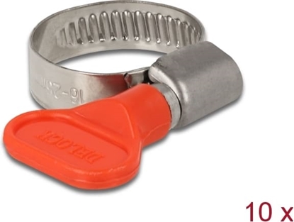 Picture of Delock Butterfly Hose Clamp 16 - 25 mm 10 pieces red