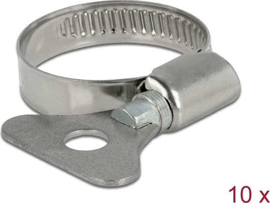 Picture of Delock Butterfly Hose Clamp 22 - 32 mm 10 pieces metal