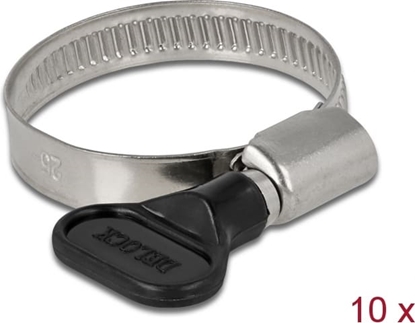 Picture of Delock Butterfly Hose Clamp 25 - 40 mm 10 pieces black