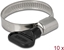 Изображение Delock Butterfly Hose Clamp 25 - 40 mm 10 pieces black