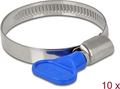Picture of Delock Butterfly Hose Clamp 32 - 50 mm 10 pieces blue