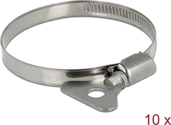 Изображение Delock Butterfly Hose Clamp 50 - 70 mm 10 pieces metal