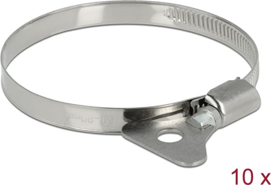 Изображение Delock Butterfly Hose Clamp 60 - 80 mm 10 pieces metal