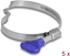Picture of Delock Butterfly Hose Clamp stainless 400 steel with bridge right-handed 50 - 65 mm 5 pieces