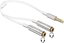 Picture of Delock Cable audio splitter stereo jack male 3.5 mm 4 pin > 2 x stereo jack female 3.5 mm 4 pin 25 cm