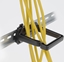 Attēls no Delock Cable Bracket 70 x 70 mm with mounting plate for DIN rail mounting black