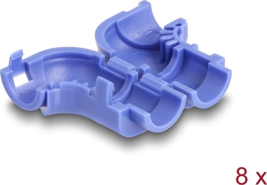 Picture of Delock Cable Clips for Angling 8 pieces blue