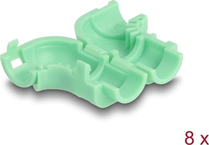 Picture of Delock Cable Clips for Angling 8 pieces green