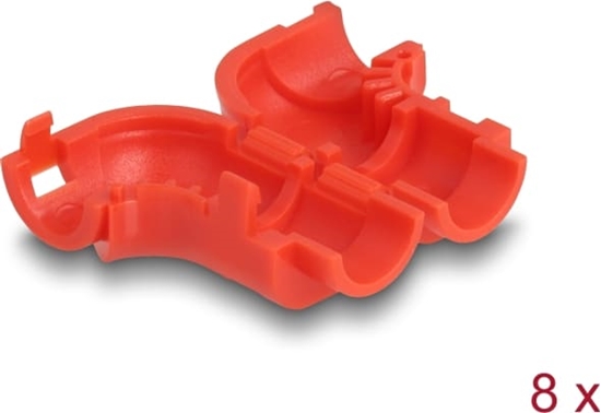 Picture of Delock Cable Clips for Angling 8 pieces red