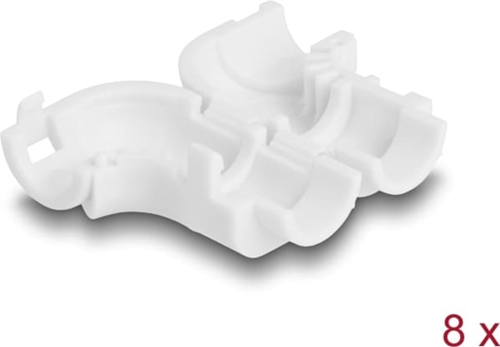 Picture of Delock Cable Clips for Angling 8 pieces white